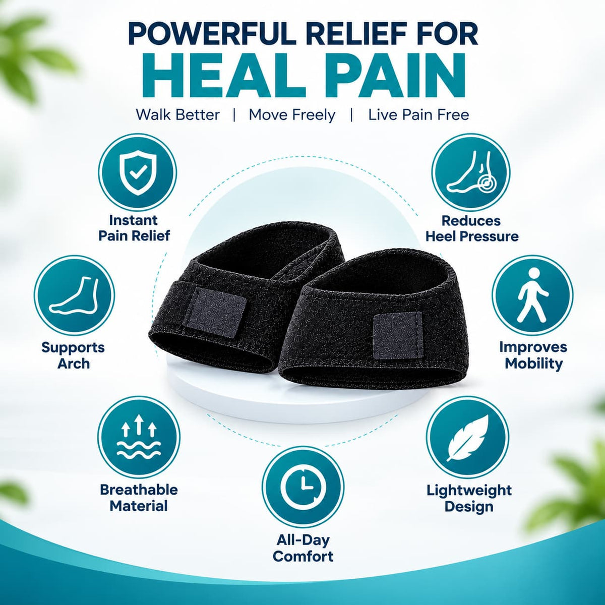 Heel Pain Relief Protector – Adjustable Heel Support for All-Day Comfort & Pain-Free Movement
