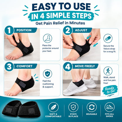 Heel Pain Relief Protector – Adjustable Heel Support for All-Day Comfort & Pain-Free Movement